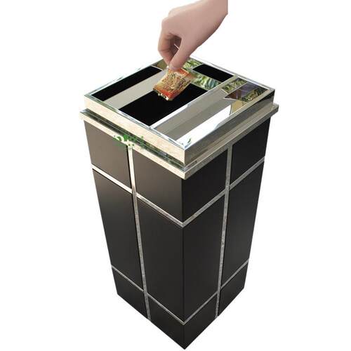 欧式座地烟灰桶铁烤漆直立式酒店大堂垃圾桶电梯口旁带烟灰缸桶