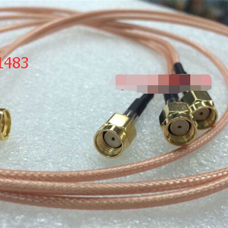RP-SMA/SMA-JJW射频同轴50欧姆跳线 频反极SMA公转SMA公弯AP线