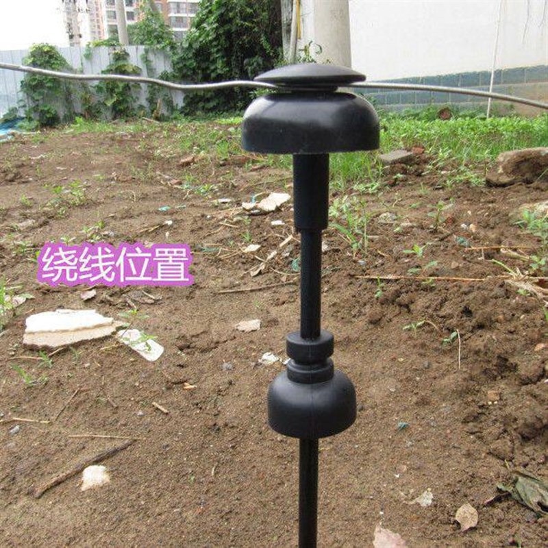 电子围栏绝缘杆玻璃纤维棒加粗10毫米电网防水耐高压可拉双线