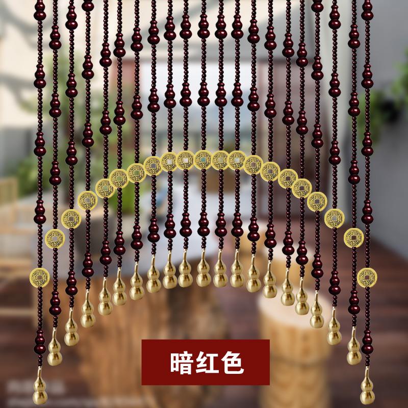 铜葫芦珠帘 对入户门隔断帘 阳台玄关卧室门帘子五帝铜钱风水帘