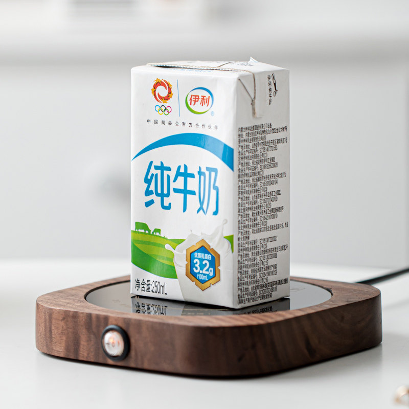 胡桃木恒温杯垫玻璃泡茶杯茶水分离办公室加热杯子恒温器55度保温