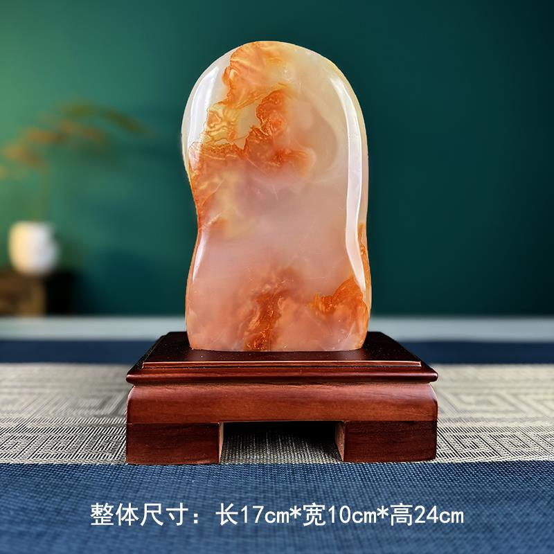 天然玉石奇石客厅原石室内中式博古架摆件靠山摆件观赏泰山石敢当