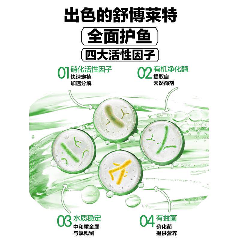 硝化细菌鱼缸专用净水剂水质净化清澈消化活菌稳定生物酶分解粪便