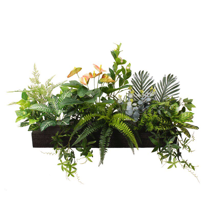 仿真绿植装饰景观隔断造景小草长条室内餐厅美容院绿色塑料小植物