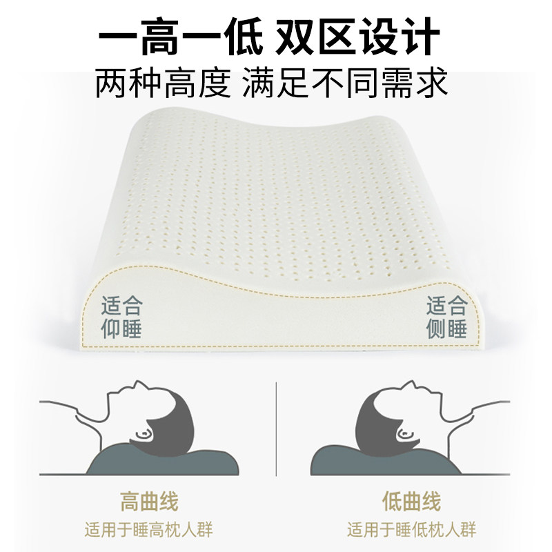 天然乳胶军绿色枕头橄榄绿蓝色枕套单人宿舍护颈乳胶枕