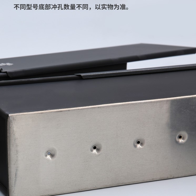 三能黑色吐司面包模具SN2066烘焙烤箱450g土司盒波纹带盖2326不粘图片