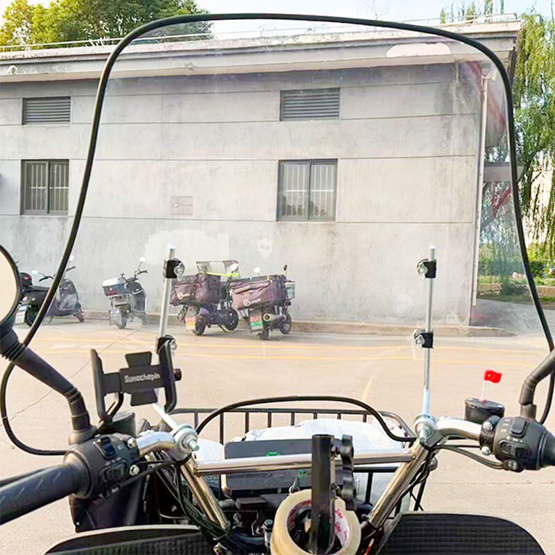 电动载重王挡风板铁牛路霸电瓶快递车前风挡罩三轮车高清挡风玻璃