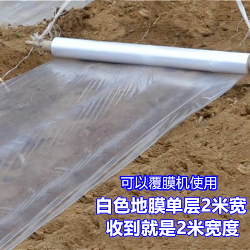 2米宽地膜 农资白色地膜农膜保温保湿农用膜吹塑膜包裹膜果园蔬菜