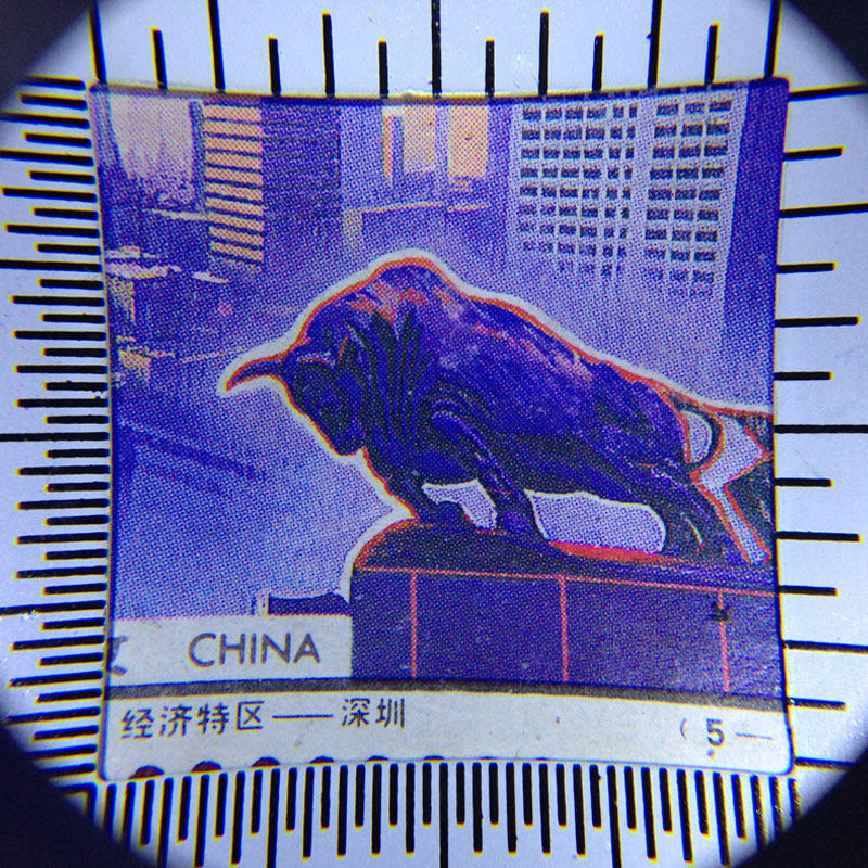 手持放大镜45倍刻度带led灯的银邮票钱币字画珠宝印刷验烟酒鉴定