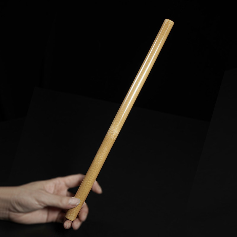 于谦同款实心竹手把件玉化把玩盘玩玉竹长款纯手工精磨文玩家教鞭