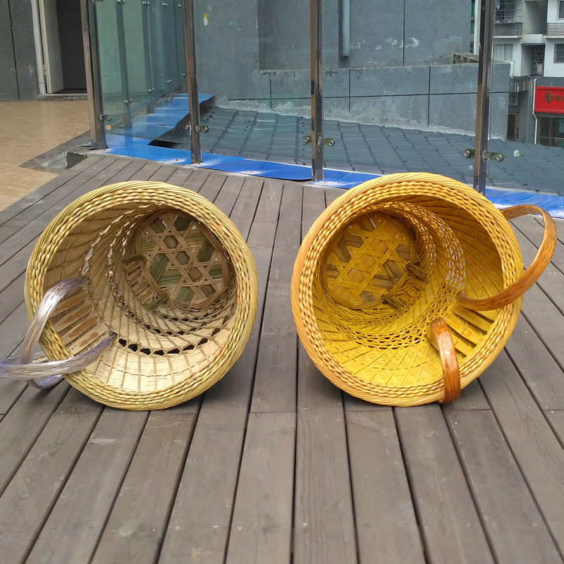 竹竹篓双肩重庆编婴儿大号手工背篼小孩宝宝竹竹篓舞台道具包邮