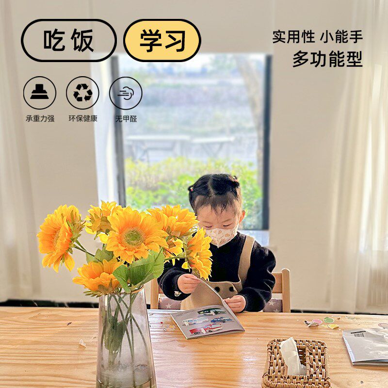 榉木成长椅婴幼儿童实木餐椅家用多功能多档位可调宝宝吃饭学习椅图片