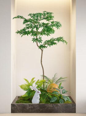 仿真绿植高端轻奢大型仿生植物盆栽枫树高级室内橱窗造景装饰盆景
