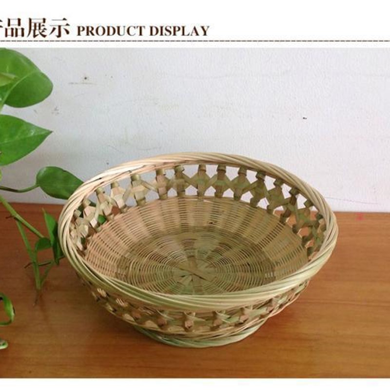 天然竹艺品竹编水果篮竹篮果盘收纳篮鸡蛋蓝子纯手工无漆竹筐竹篓