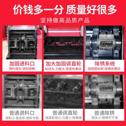 多功能钢管调直机鹰架调直机钢管校直机钢管调直除锈刷漆All