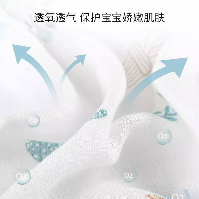 婴儿单层竹棉纱布盖毯新生宝宝包巾夏季儿童浴巾超薄包单出门防风