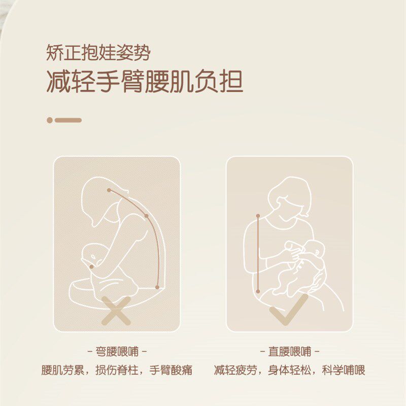 宝尔宝A型哺乳枕头 喂奶枕护腰安全粒子填充u型多功能婴儿学坐枕