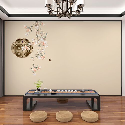 5d立体古典花鸟电视背景墙壁纸客厅装饰壁布卧室墙布壁画