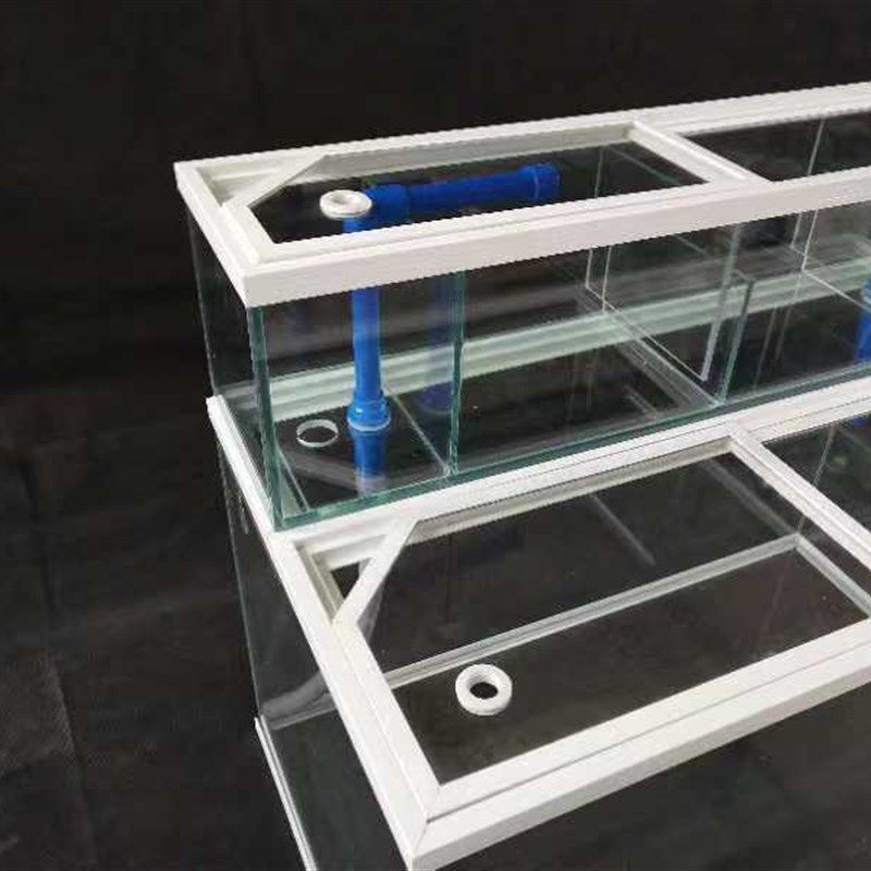 超白鱼缸外置上滤缸 白色顶滤缸金晶玻璃鱼缸水草缸超白龟套缸