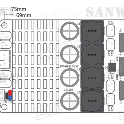 TPA3116 双声道50W*2数字功放板 PBTL 100W单声道大功率功放模块