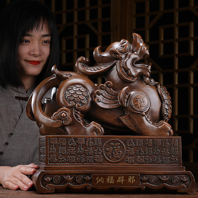 神兽招财貔貅摆件大号皮丘一对客厅老板办公室桌开业工艺装饰礼品