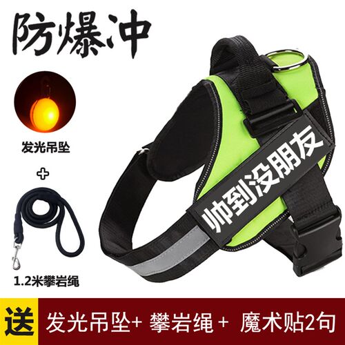 K9狗狗胸背带金毛边牧中大型犬雪纳瑞狗绳狗链阿拉斯加遛狗牵引绳