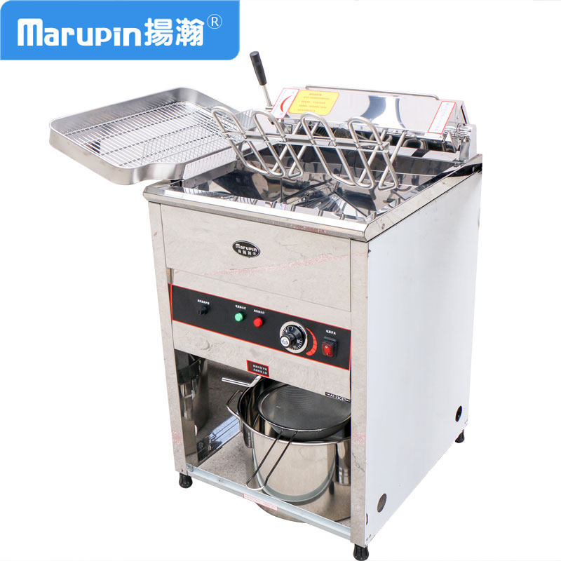 扬瀚玛炉品Marupin立式商用炸锅发热管后翻电炸炉油条炸串 炸鸡锅