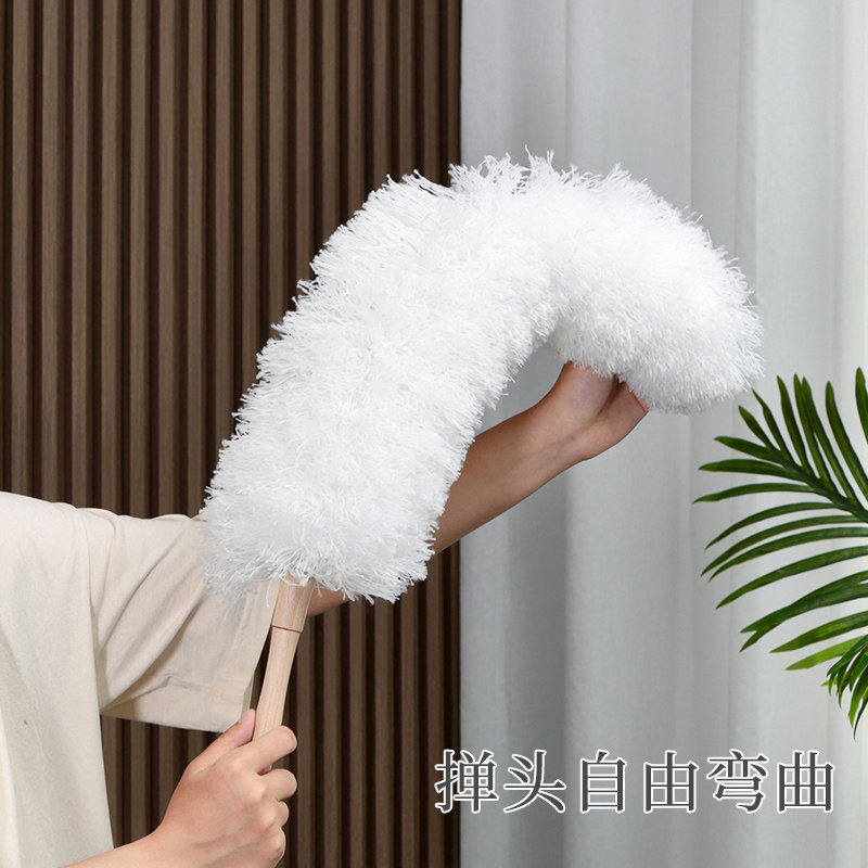简约纤维静电除尘掸吸灰扫灰家用长鸡毛掸子不掉毛打扫神器大扫除