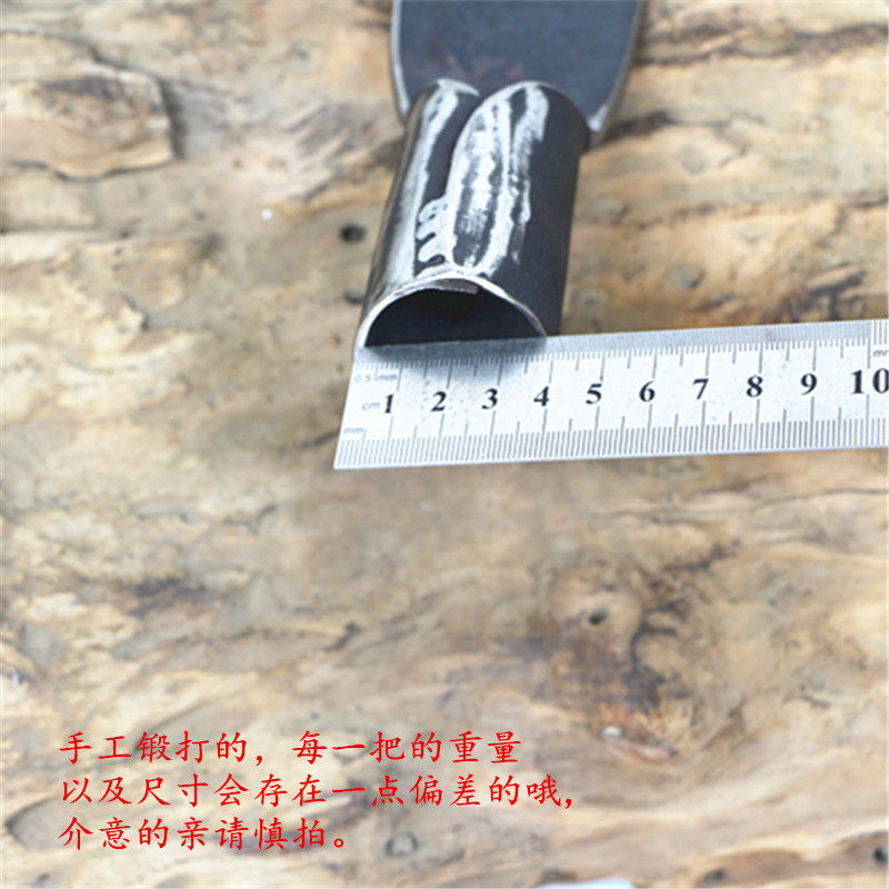 凹口花锹种花栽树挖铲子园艺工具高硬度树锻打钢锹头弧形带柄铁锹
