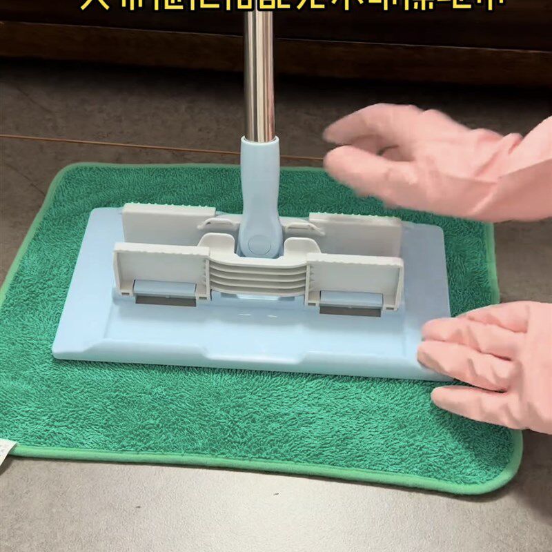 干湿两用拖把瓷砖木地板粘贴式平拖旋转地拖拖布静电除尘拖把