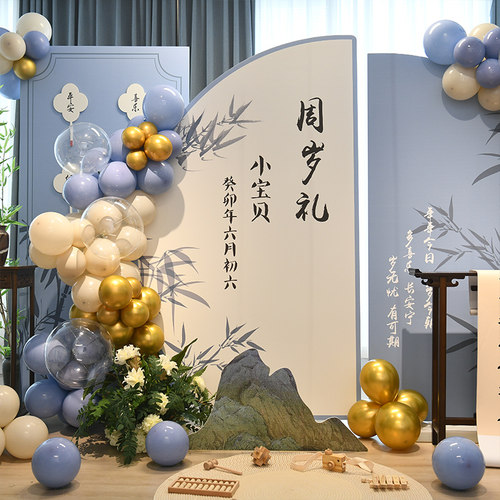 宝宝生日布置装饰道具儿童背景墙kt板周岁周岁宴周岁礼场景背景板