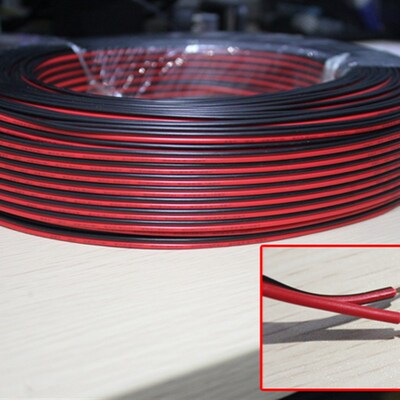 LED灯带专用电线延长线3528 5050双线导线纯铜导线黑红线2P线