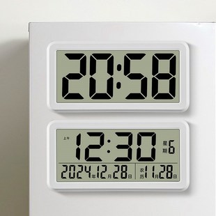 磁吸冰箱贴时钟数字电子表摆台式挂墙日期时间显示简约大屏万年历