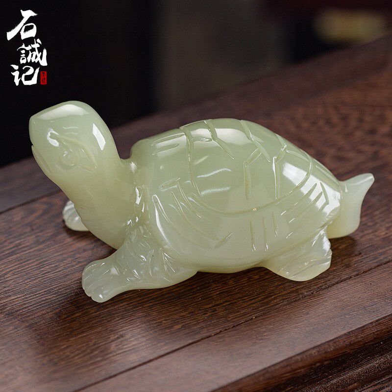 石诚记玉石金蟾玄武长寿龟茶道配件茶宠青蛙摆件个性禅意创意饰品