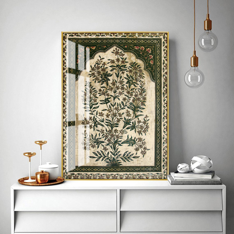 中东古老建筑窗户墙壁挂画玄关装饰画土耳其壁画家居餐厅墙面装饰