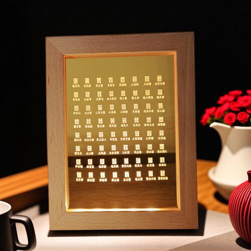 传统文化二十八星宿灯阵二十八星宿摆件灯精雕实木USBLED展灯夜灯