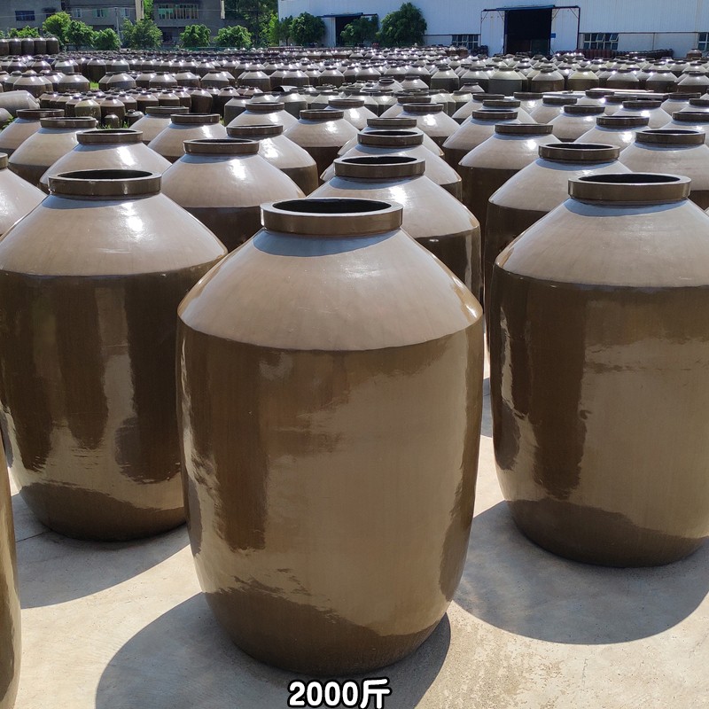 加厚土陶酒罐酒缸1000斤大酒坛陶罐储装酿存白酒坛子赠封口配件