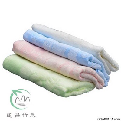 遂昌竹纤维毛巾竹叶提花毛巾柔软舒适34X76 加厚125克3条包邮