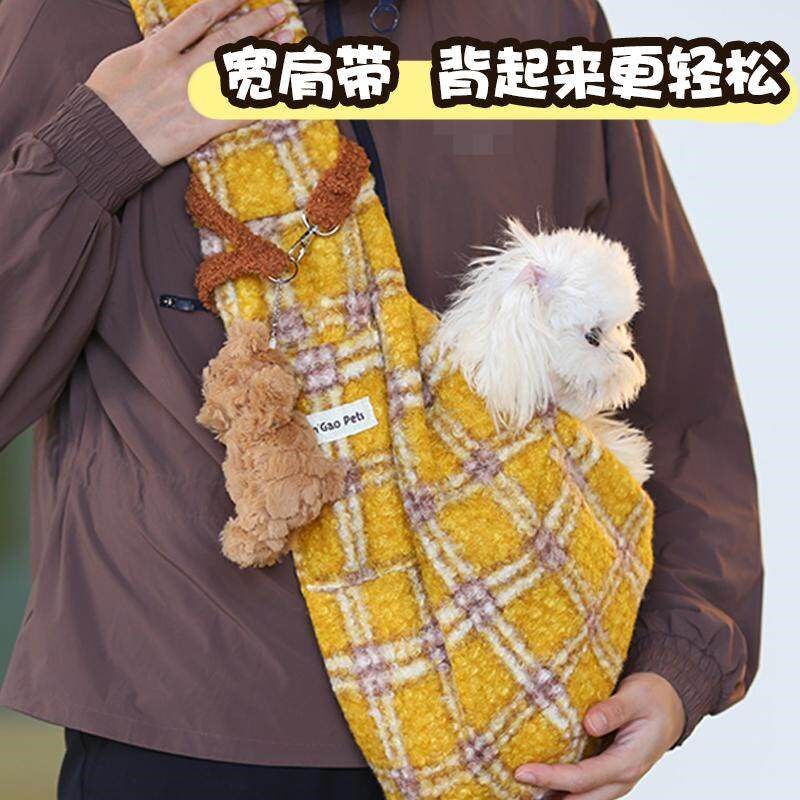 【旺财】年糕NianGao秋冬可爱斜挎包 猫包狗包 外出包 毛呢料