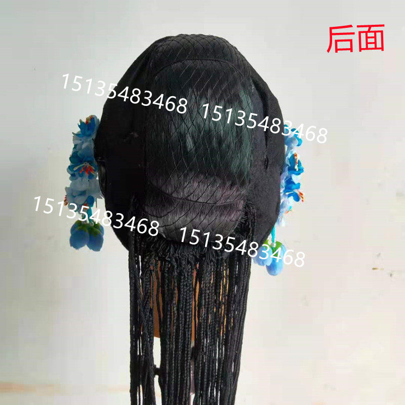戏剧一体包头面头套 凤冠底帽子 戏曲舞蹈贵妃醉酒青衣俏花旦头饰