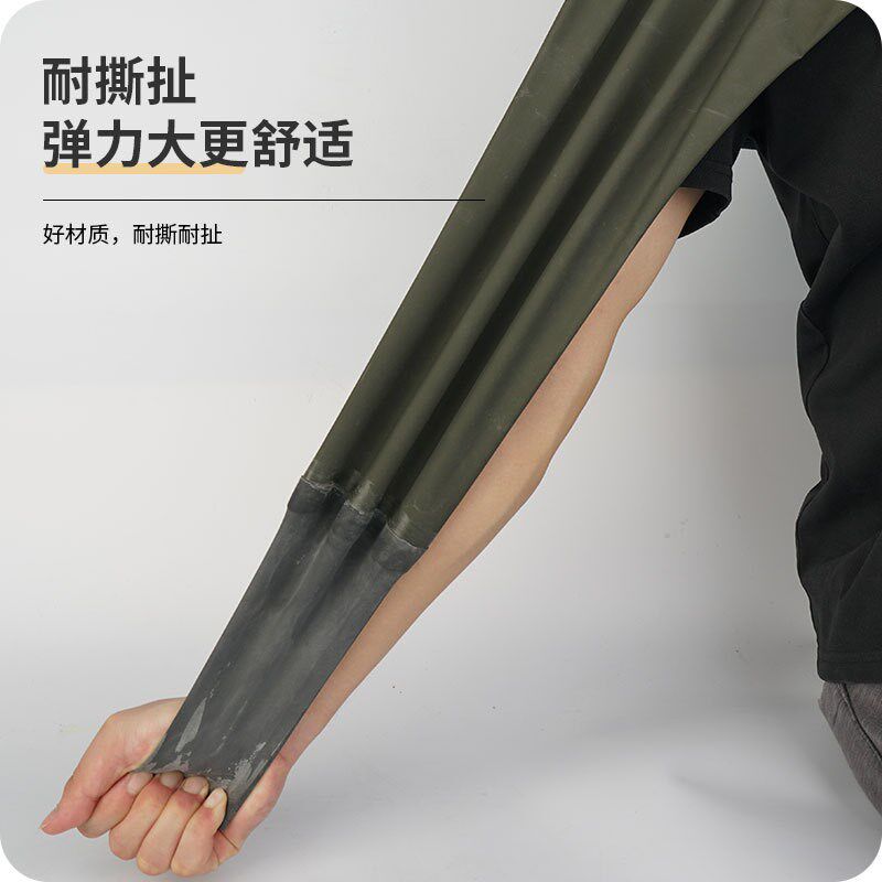 防水套袖套男款防水油下水护袖PVC橡胶加长耐磨水产捕鱼手套卖鱼