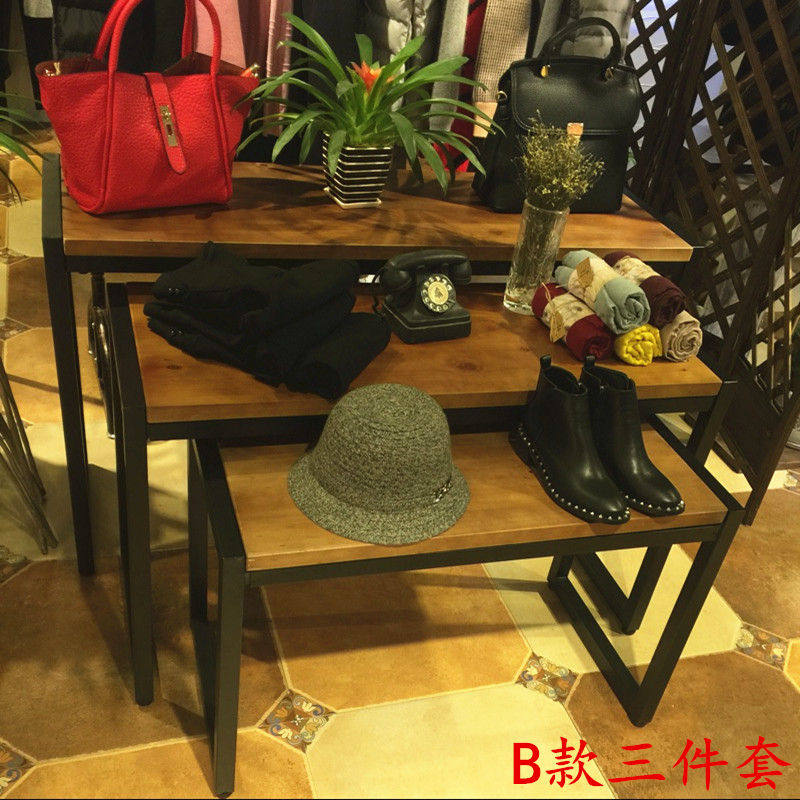 铁艺服装展示架女式包包架服装店橱窗展示柜复古水管流水台包邮
