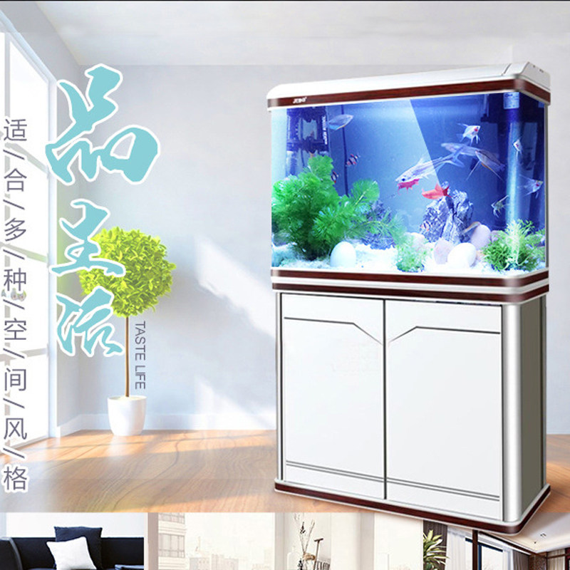 佳宝中型金鱼缸80cm免换水族箱 生态玻璃长方形鱼缸 1米1.2米客厅