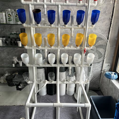 5层30孔水培潮汐种植机鱼菜共生设备虹吸原理植物墙花可定制尺寸
