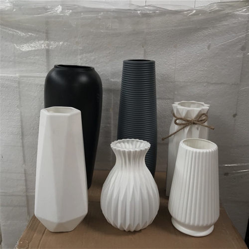 欧式仿陶瓷塑料花瓶客厅插花高款创意摆件室内家居装饰花器水培瓶