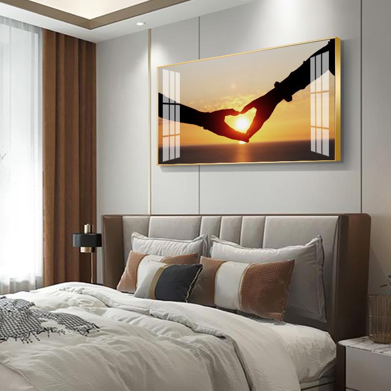 2025新款卧室床头装饰画沙发背景墙壁画主卧客房酒店宾馆单幅挂画