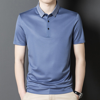 利郎商务男装夏季透气短袖T恤衫