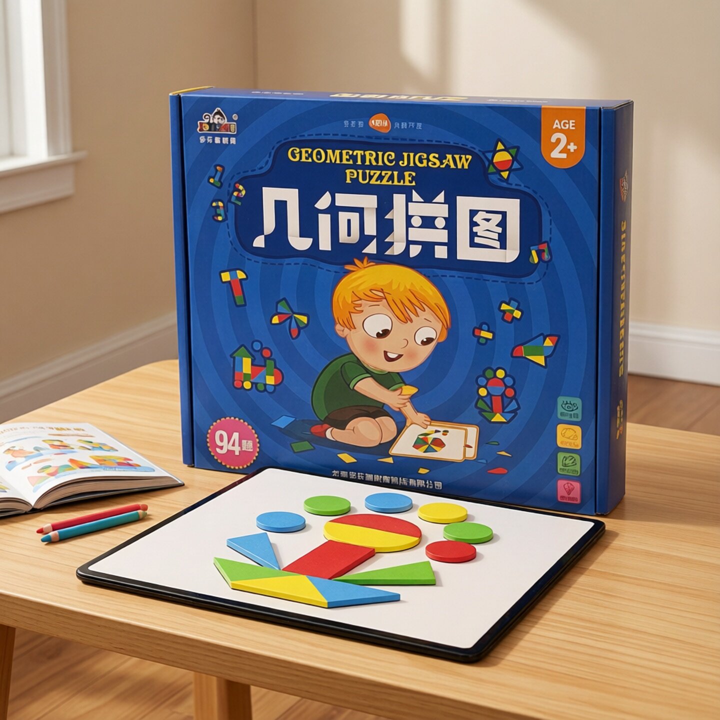 多乐智幼儿园全脑开发教具等比拼图几何拼图儿童益智早教积木玩具
