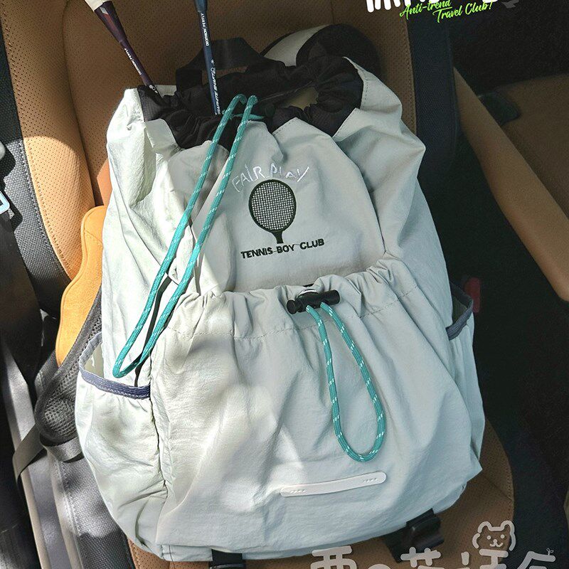 韩版ins山系羽毛球包双肩包男女 休闲运动旅行背包学生书包网球包