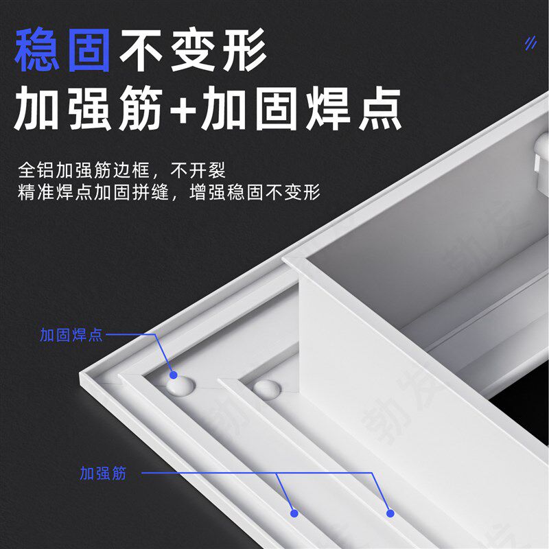 定制加密铝合金通风口百叶窗卫生间透气双面门上格栅装饰盖成品
